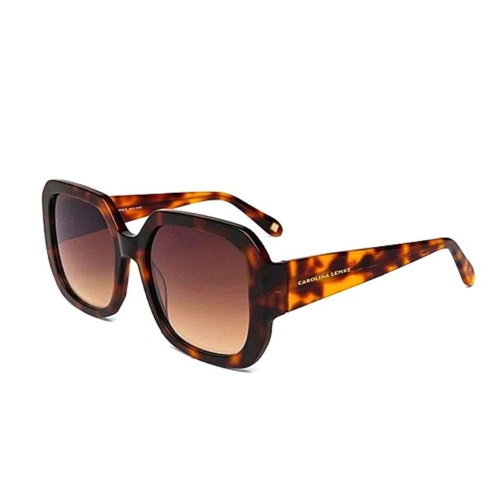 Carolina Lemke Berlin 'Greta' Oversized Tortoise Sunglasses - New w Box